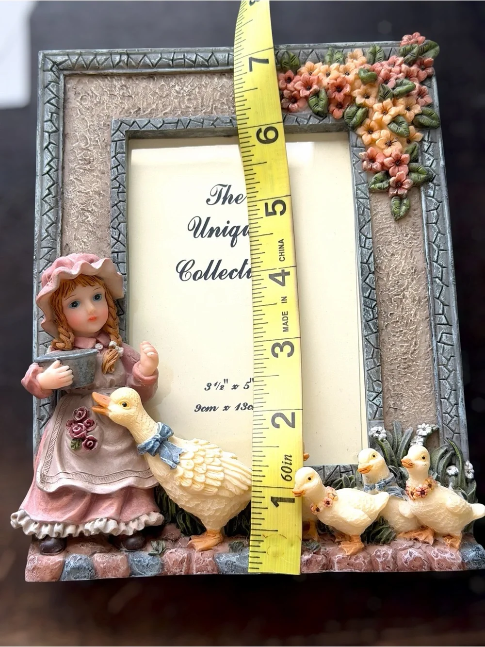 Vintage Cottagecore Girl & Duck Family 3.5